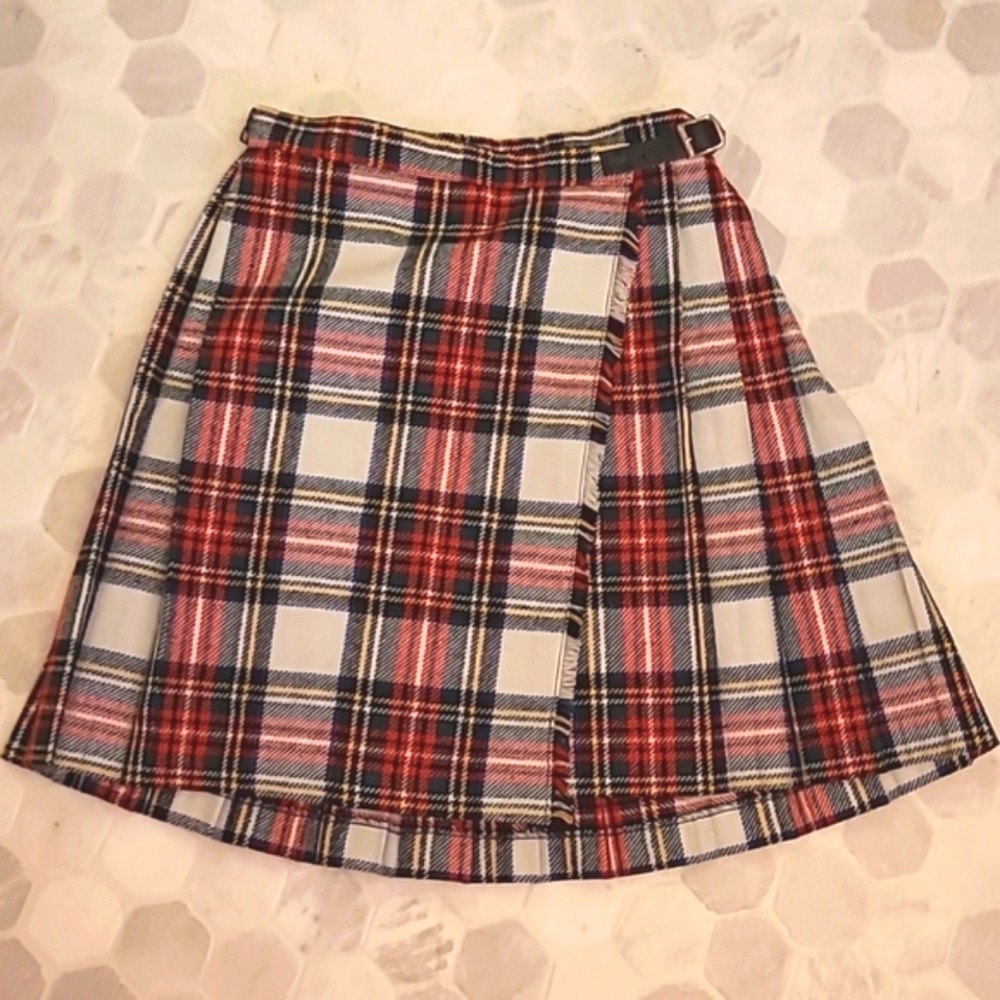 BLARNEY white plaid kilt